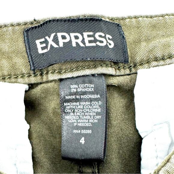 Express Cotton Stretch Low Rise Utility Shorts Brown Size 4 - Picture 5 of 5